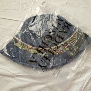 Badgley Mischka Beaded Trim Bucket Hat